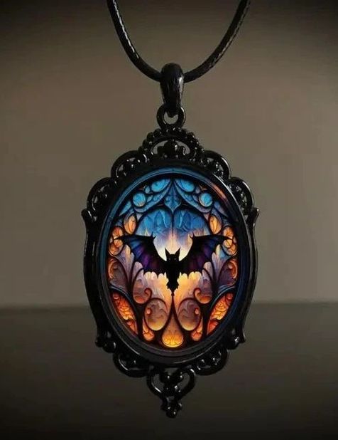 Collier Gothique Halloween Bijoux Accessoire Cadeau Chauve-Souris Mystère Vampire