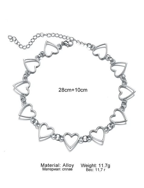 Collier Ras du Cou en Forme de Cœur