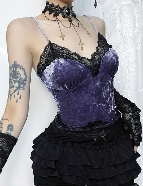 Corset Gothique en Velours Noir