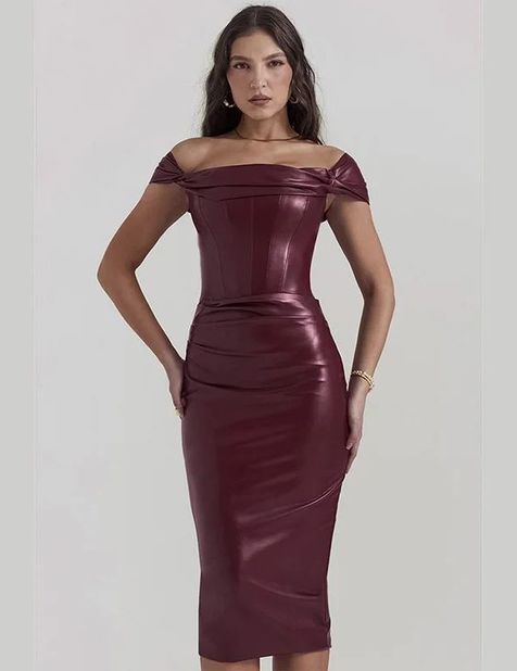 Robe en cuir sexy femme